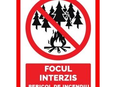 Placuta focul interzis pericol de incendiu